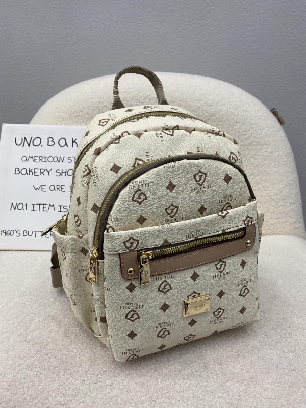 JIELSHI LOTUS -  2075#  Tas Ransel Wanita - Backpack Cewek Bahan Kulit PU Premium Anti Air - Image 5