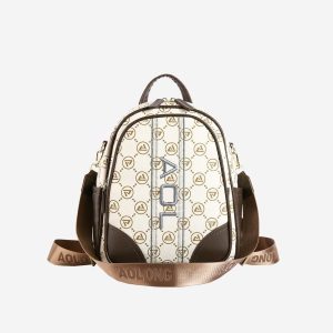 AOLONG LAMINA 5030 #RS.187 – Tas Ransel Wanita – Backpack Cewek Bahan Kulit PU Leather