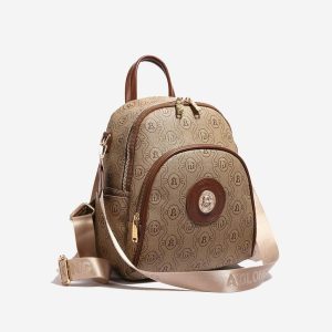 AOLONG FIANI 5033 #RS.193 – Tas Ransel Wanita – Backpack Cewek Cantik Bahan Kulit PU Leather Premium