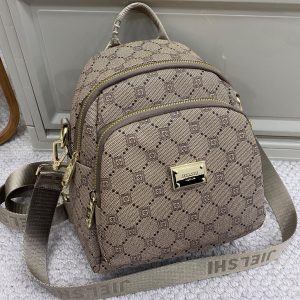 JIELSHI Lily 7707#JLY – Tas Ransel Wanita Backpack Multifungsi Bahan Kulit PU Leather Premium RS.168