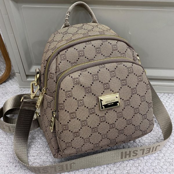 JIELSHI Lily 7707#JLY - Tas Ransel Wanita Backpack Multifungsi Bahan Kulit PU Leather Premium RS.168