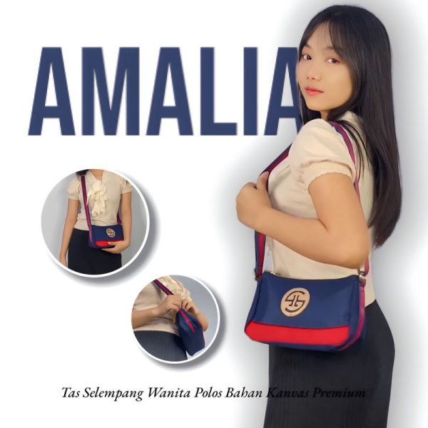 AMALIA DD-18 #- Tas Selempang Wanita - Slingbag Cewek Polos Bahan Kanva Terbaru Simpel SL.351 - Image 6