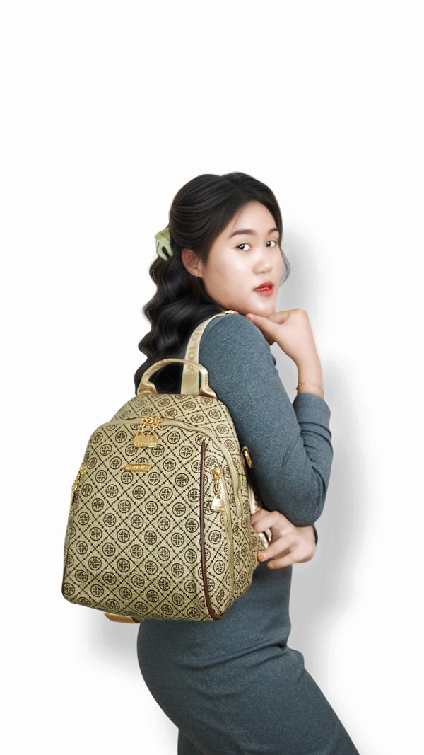 AOLONG Delancy  5025 #RS.176  - Tas Backpack Wanita Bahan Kulit PU Leather Premium