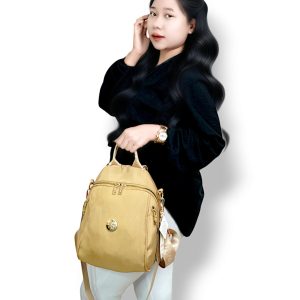 AOLONG Kanvas Botol #0206 –  Ransel Wanita Bestseller Bagpack Kanvas Ukuran Medium