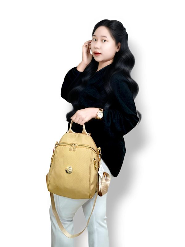 AOLONG Kanvas Botol #0206 -  Ransel Wanita Bestseller Bagpack Kanvas Ukuran Medium