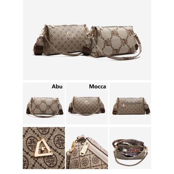 AOLONG NIRINA #8994 - Tas Selempang Wanita Bahan PU Leather-Tas Bahu Terkini-Sling Bag Terbaru - Image 5